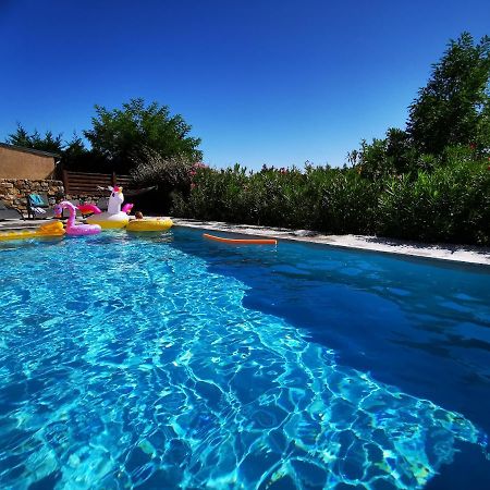 Magnifique gite en pierres 6 personnes avec piscine privee Ardeche plein sud Lablachère Exterior foto