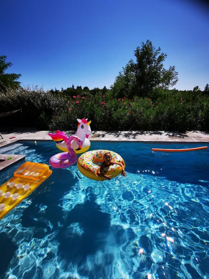Magnifique gite en pierres 6 personnes avec piscine privee Ardeche plein sud Lablachère Exterior foto